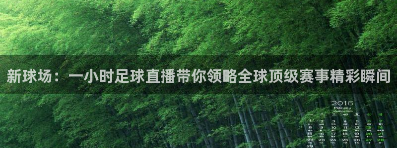 新球场：一小时足球直播带你领略全球顶级赛事精彩瞬间
